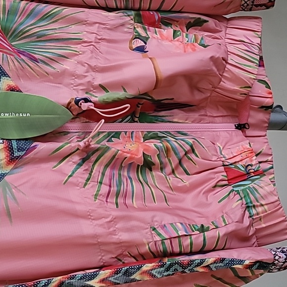 ANTHRO Farm Rio Love Birds Windbreaker - Picture 8 of 12